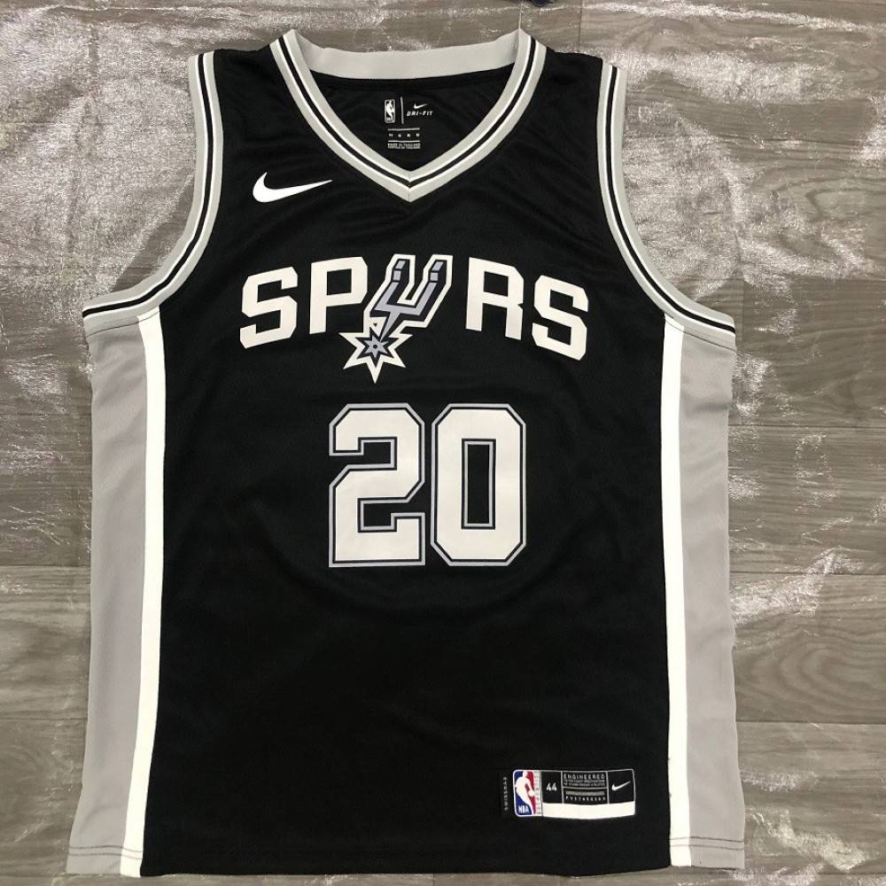 Men's San Antonio Spurs Manu Ginobili #20 Black 2020/21 Swingman Jersey - Icon Edition-Pro Kit Vault | Brand New 26/27 Sports Jerseys